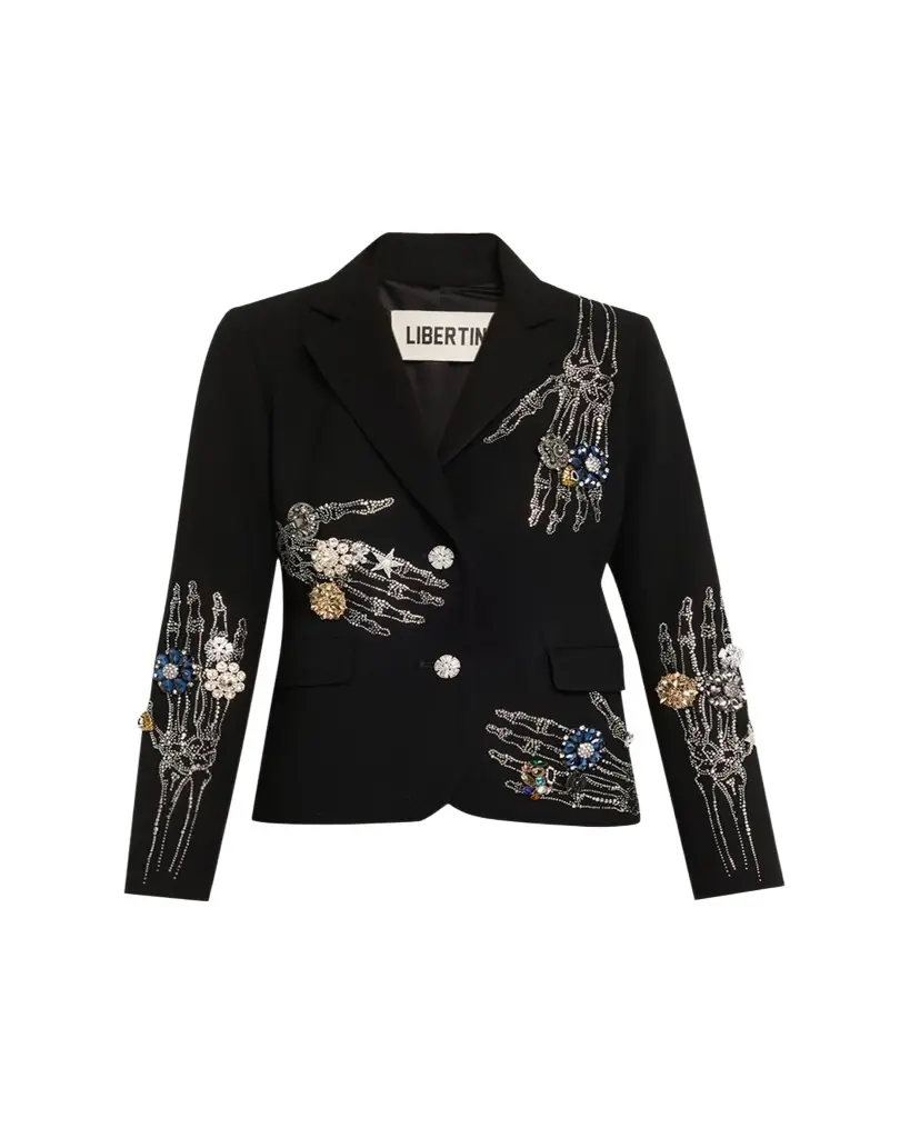 Libertine Buried Treasure Embellished Single-Breasted Short Blazer | Image 1 Libertine Buried Treasure Embellished Single-Breasted Short Blazer | Image 1