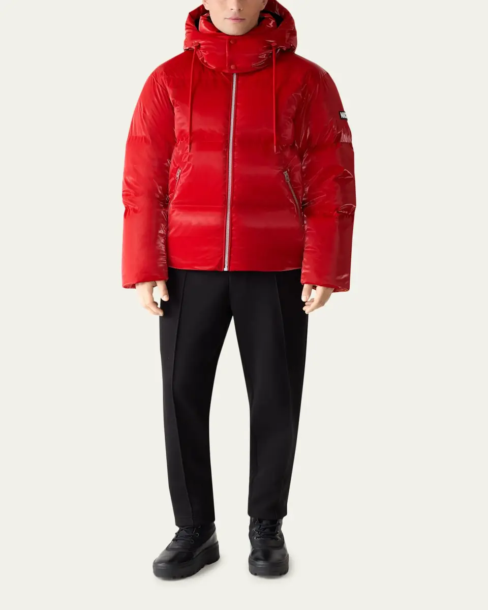 Mackage Men's Kent-Glo High-Gloss Hooded Down Jacket | Thumbnail 2
