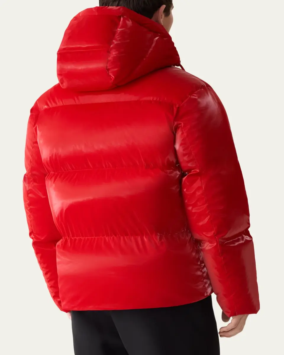 Mackage Men's Kent-Glo High-Gloss Hooded Down Jacket | Thumbnail 3