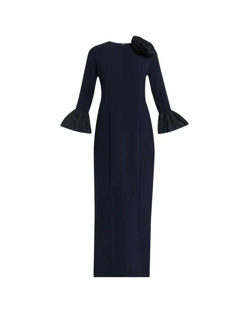 Rickie Freeman for Teri Jon Taffeta-Trim Crepe Column Gown | Image 1 Rickie Freeman for Teri Jon Taffeta-Trim Crepe Column Gown | Image 1
