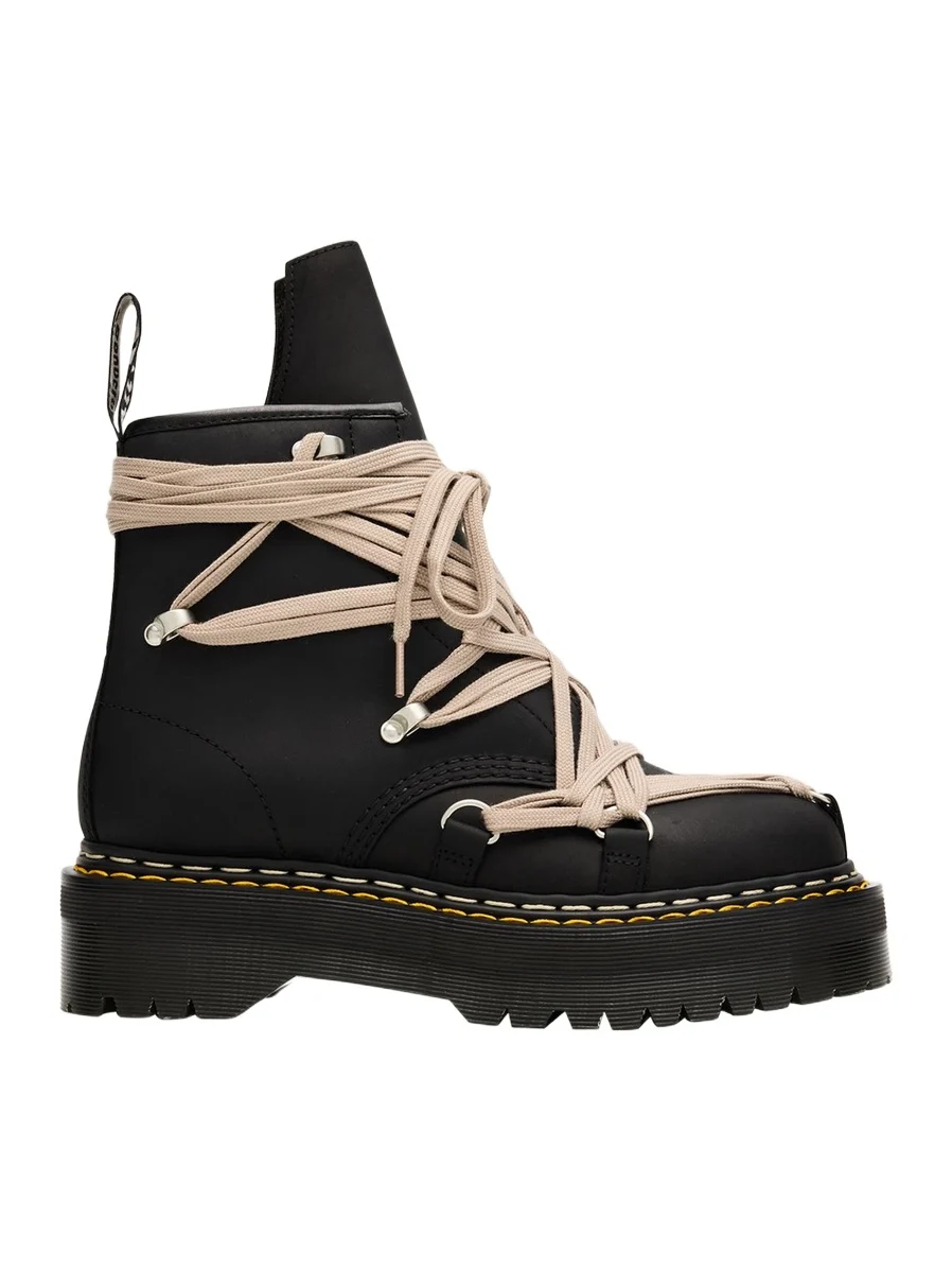 x Dr. Martens 1460 Quad Sole Mega Lace Leather Ankle Boots