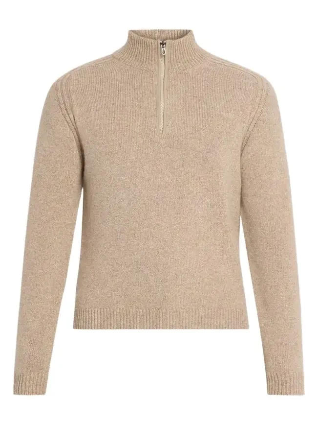 Men's Cashmere Mouline Half-Zip Sweater Men's Cashmere Mouline Half-Zip Sweater