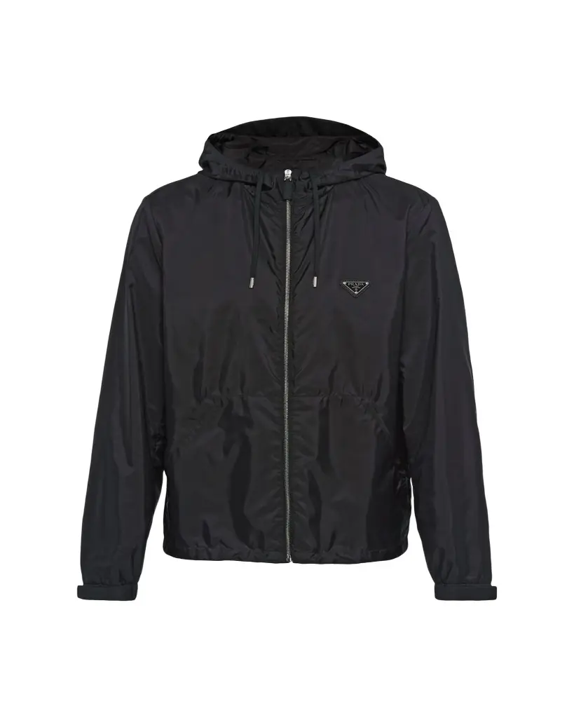 Prada Men's Re-Nylon Full-Zip Hooded Jacket | Image 1 Prada Men's Re-Nylon Full-Zip Hooded Jacket | Image 1