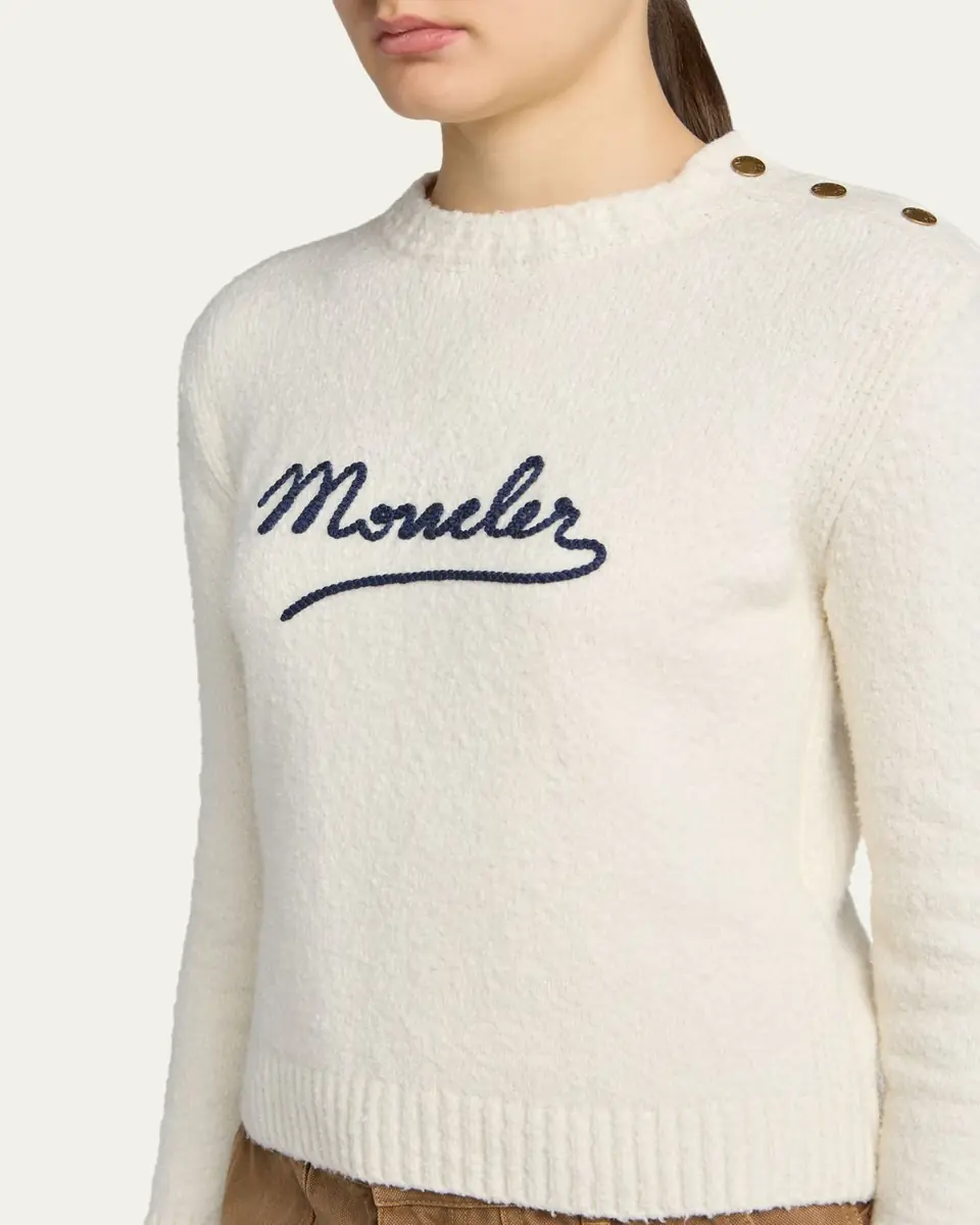 Moncler Crewneck Logo Sweater | Thumbnail 5 Moncler Crewneck Logo Sweater | Thumbnail 5