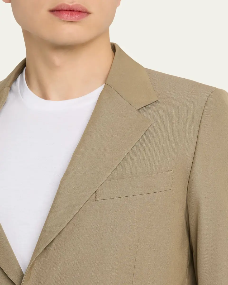Auralee Men's Single-Breasted Wool Blazer | Thumbnail 5 Auralee Men's Single-Breasted Wool Blazer | Thumbnail 5