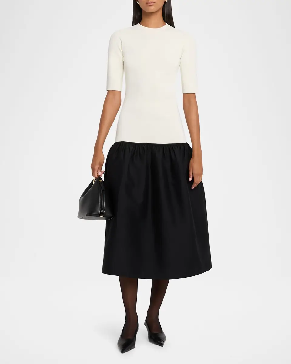 TOTEME Twinflower Drop-Waist Midi Dress | Thumbnail 6 TOTEME Twinflower Drop-Waist Midi Dress | Thumbnail 6