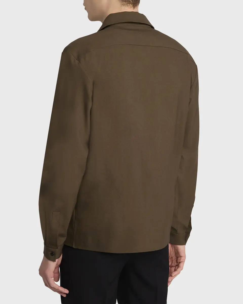 The Row Men's Kanta Wool Notch-Collar Button-Down Shirt | Thumbnail 7 The Row Men's Kanta Wool Notch-Collar Button-Down Shirt | Thumbnail 7