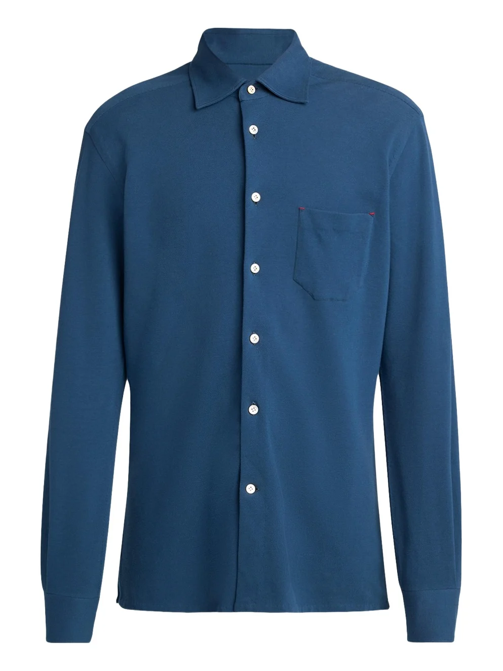 Kiton Men's Pique Button-Down Shirt with Bar Tack Pocket