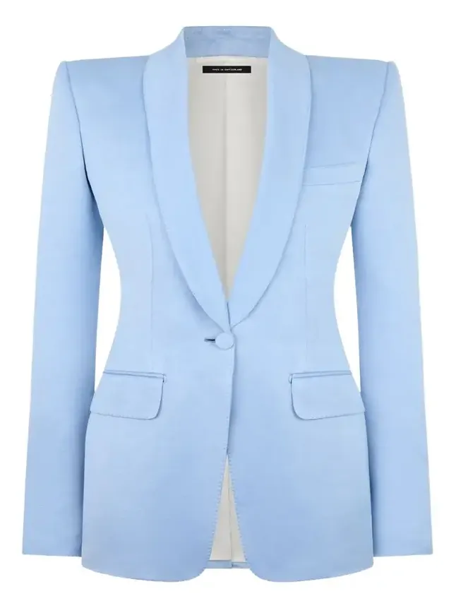 Cotton Velvet Single-Breasted Blazer Cotton Velvet Single-Breasted Blazer