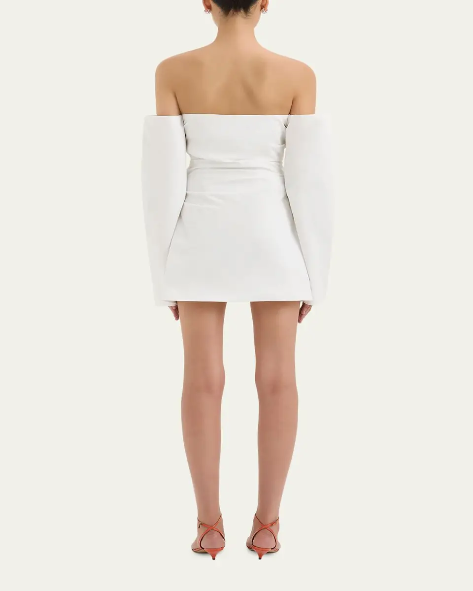 SIR. Martina Sleeved Off-Shoulder Mini Dress | Thumbnail 3 SIR. Martina Sleeved Off-Shoulder Mini Dress | Thumbnail 3
