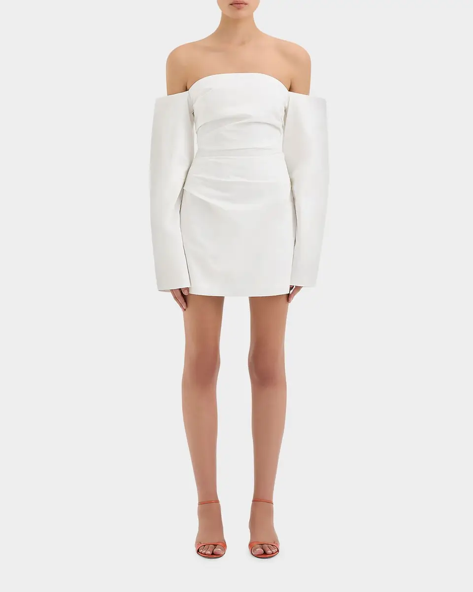 SIR. Martina Sleeved Off-Shoulder Mini Dress | Thumbnail 6 SIR. Martina Sleeved Off-Shoulder Mini Dress | Thumbnail 6