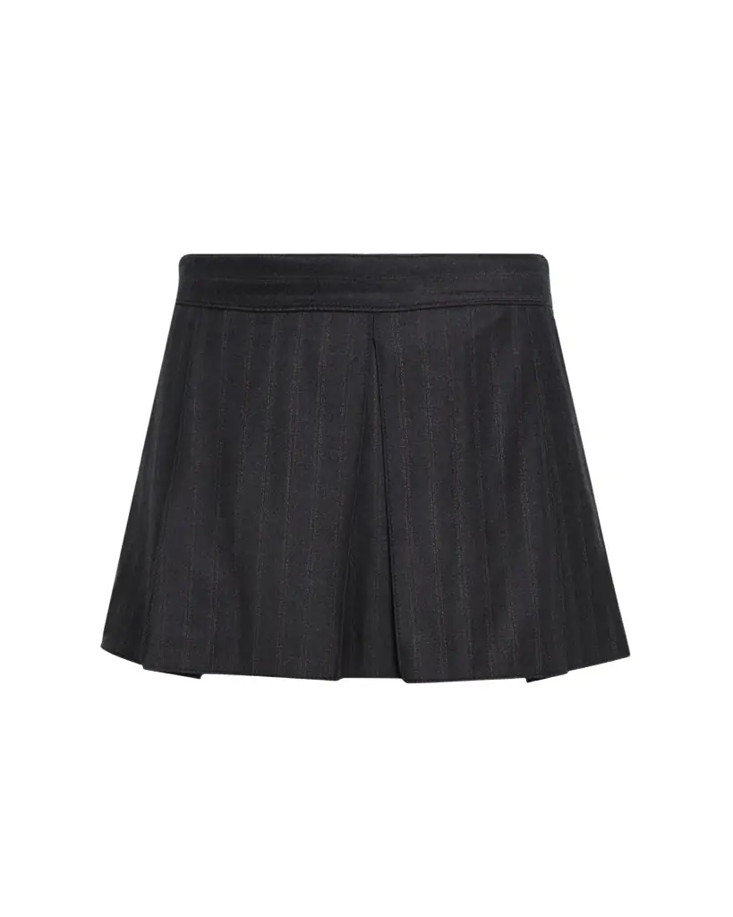 WE-AR4 The Jane Pleated Pinstripe Wool Mini Skirt | Image 1 WE-AR4 The Jane Pleated Pinstripe Wool Mini Skirt | Image 1