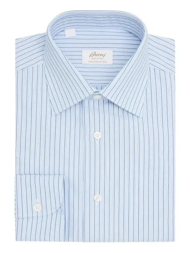 Men's Ventiquattro Cotton Multi-Stripe Dress Shirt Men's Ventiquattro Cotton Multi-Stripe Dress Shirt