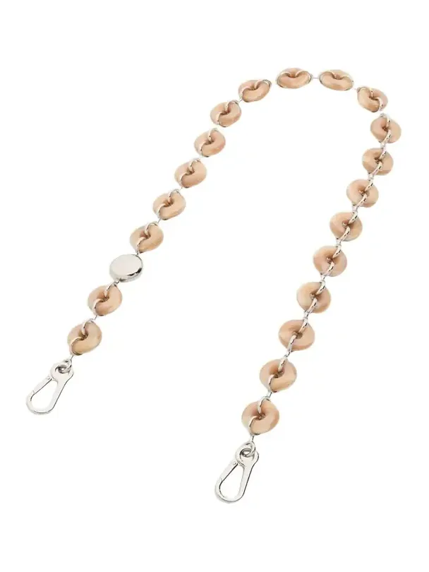Donut Chain Shoulder Strap in Acetate and Stainless Steel Donut Chain Shoulder Strap in Acetate and Stainless Steel