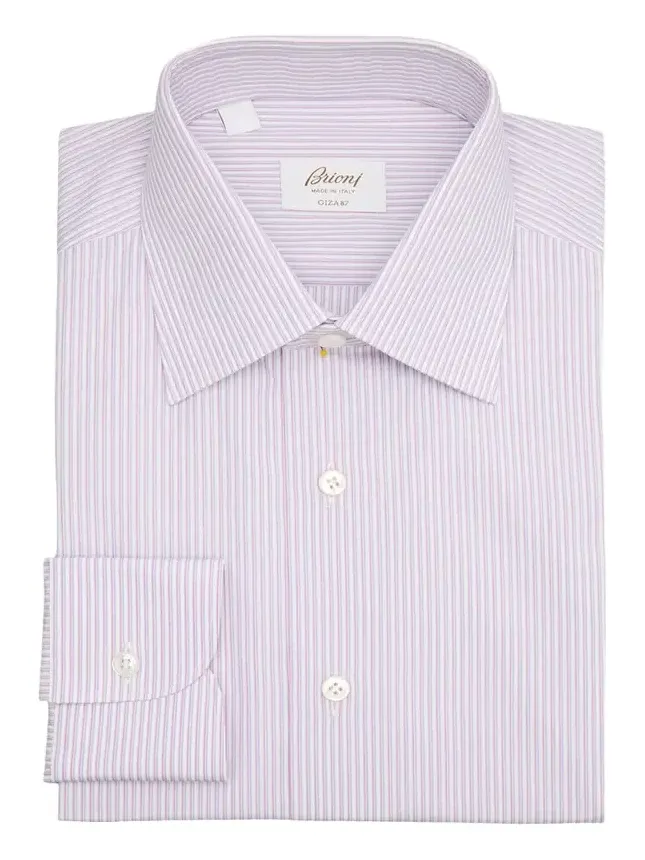 Men's Giza 87 Cotton Multi-Stripe Dress Shirt Men's Giza 87 Cotton Multi-Stripe Dress Shirt