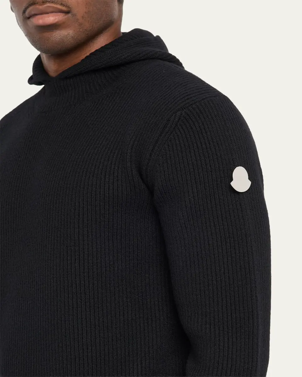 Moncler Genius x JIL SANDER Men's Wool Rib Hoodie | Thumbnail 5 Moncler Genius x JIL SANDER Men's Wool Rib Hoodie | Thumbnail 5