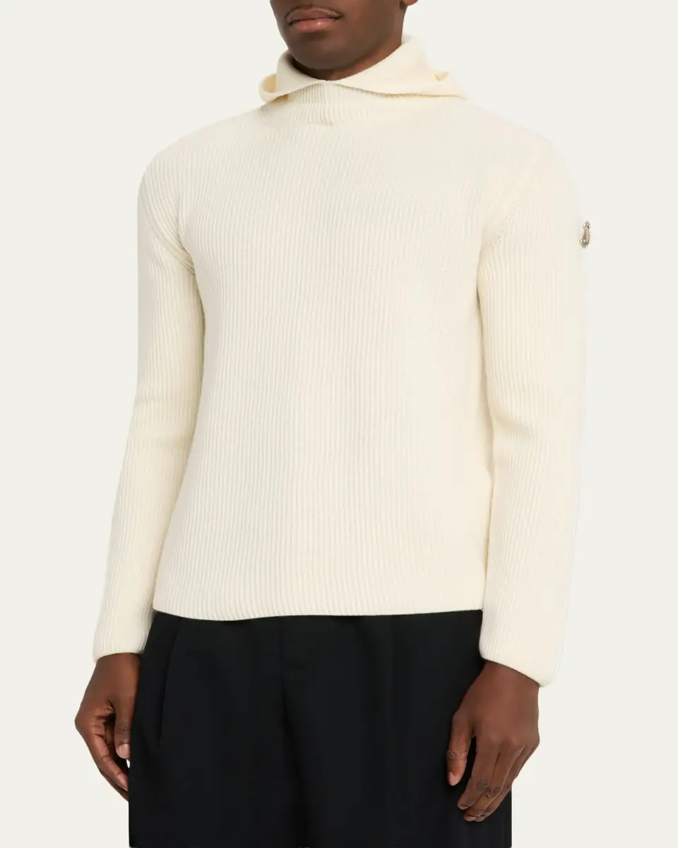 Moncler Genius x JIL SANDER Men's Wool Rib Hoodie | Thumbnail 8 Moncler Genius x JIL SANDER Men's Wool Rib Hoodie | Thumbnail 8