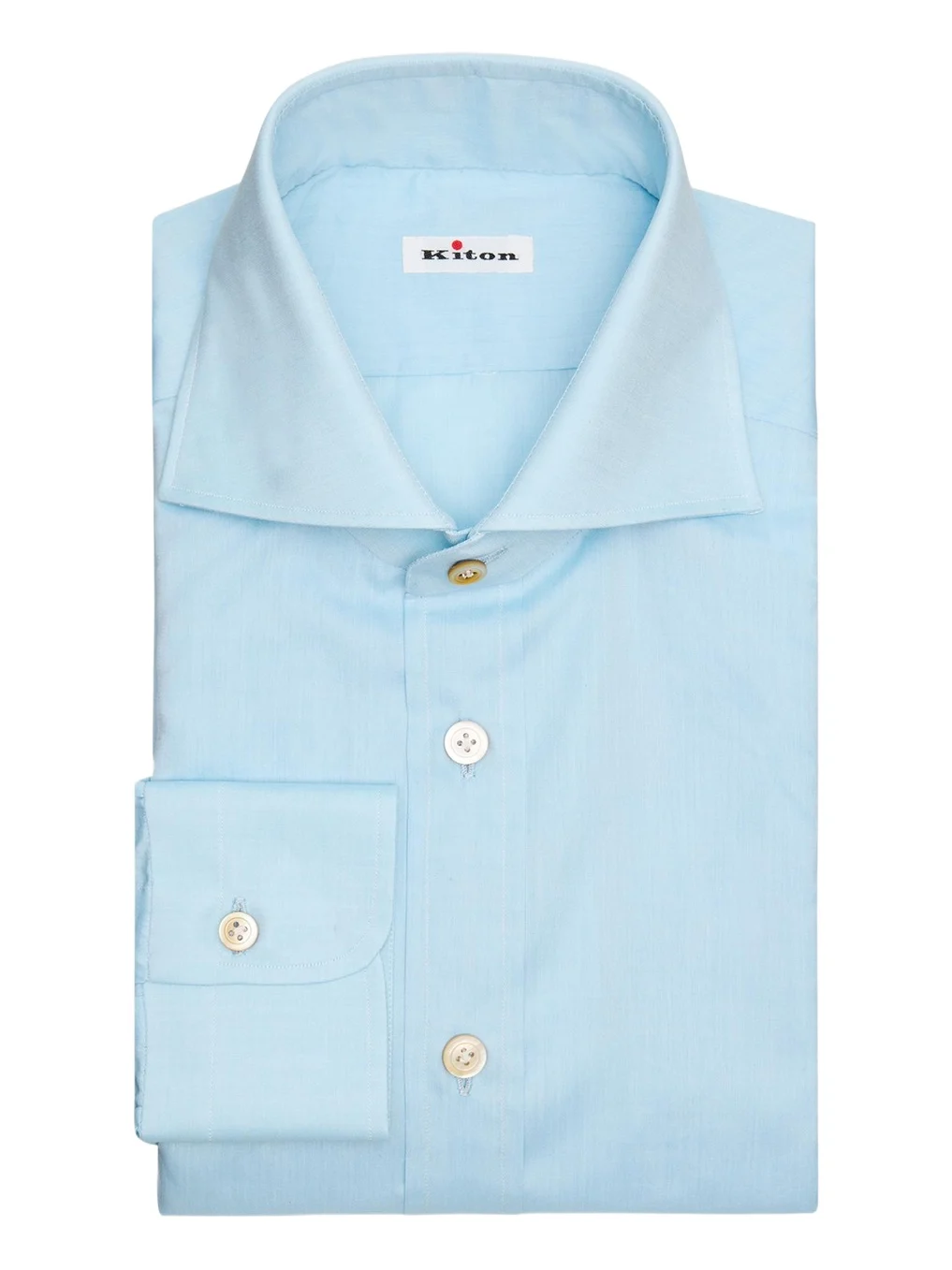 Kiton Men's Cotton Voile Spread Collar Dress Shirt