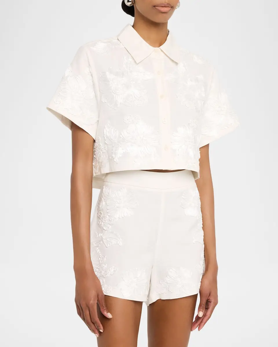 Simkhai Callie Floral Camp Shirt | Thumbnail 8