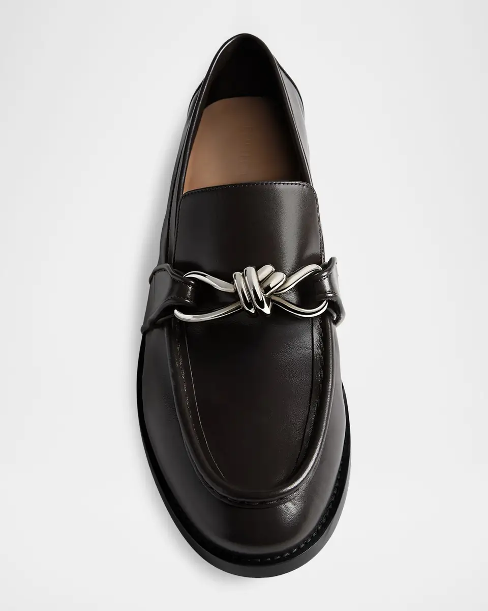 Bottega Veneta Men's Astaire Metallic Knot Napa Loafers | Thumbnail 14 Bottega Veneta Men's Astaire Metallic Knot Napa Loafers | Thumbnail 14