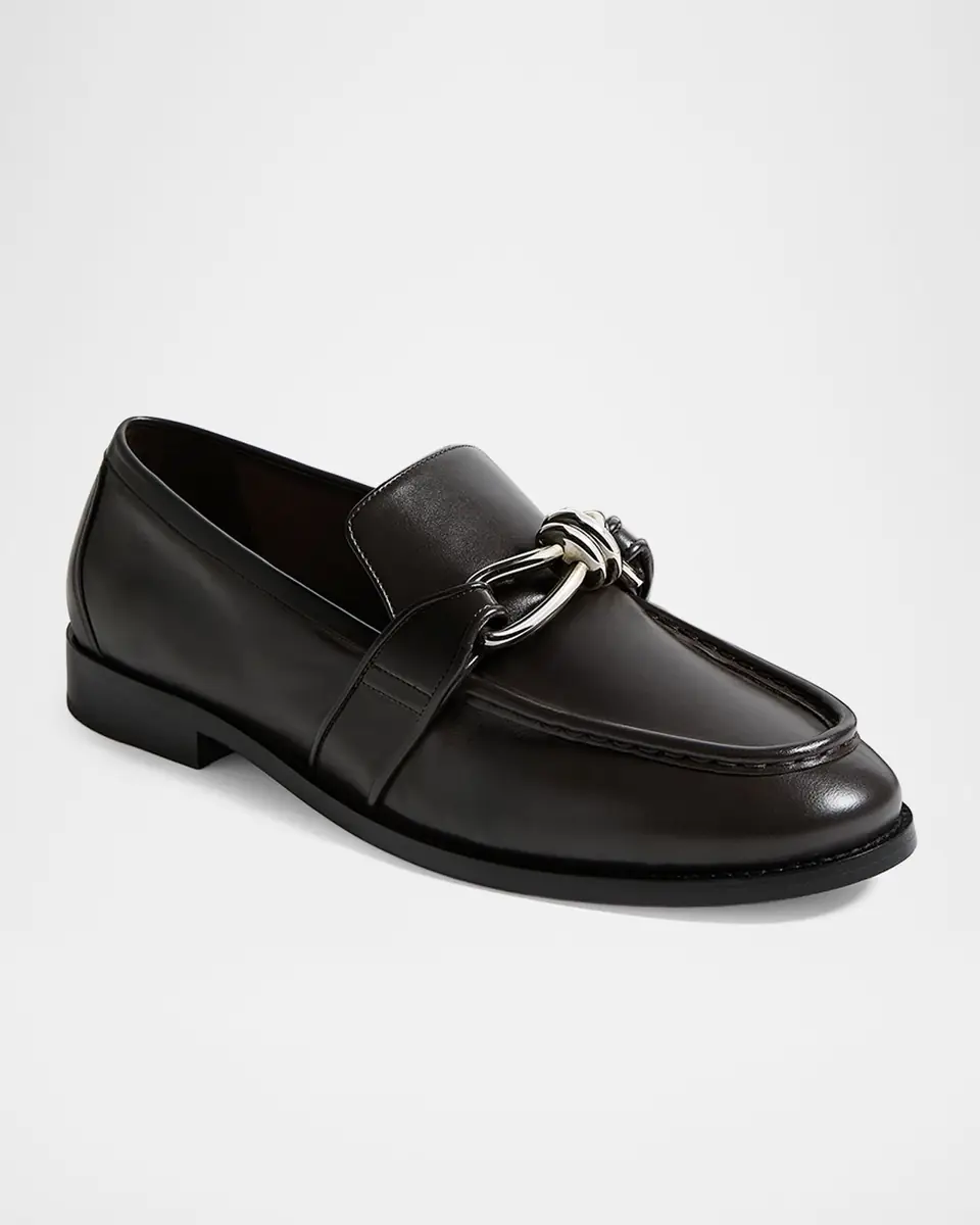 Bottega Veneta Men's Astaire Metallic Knot Napa Loafers | Thumbnail 15 Bottega Veneta Men's Astaire Metallic Knot Napa Loafers | Thumbnail 15
