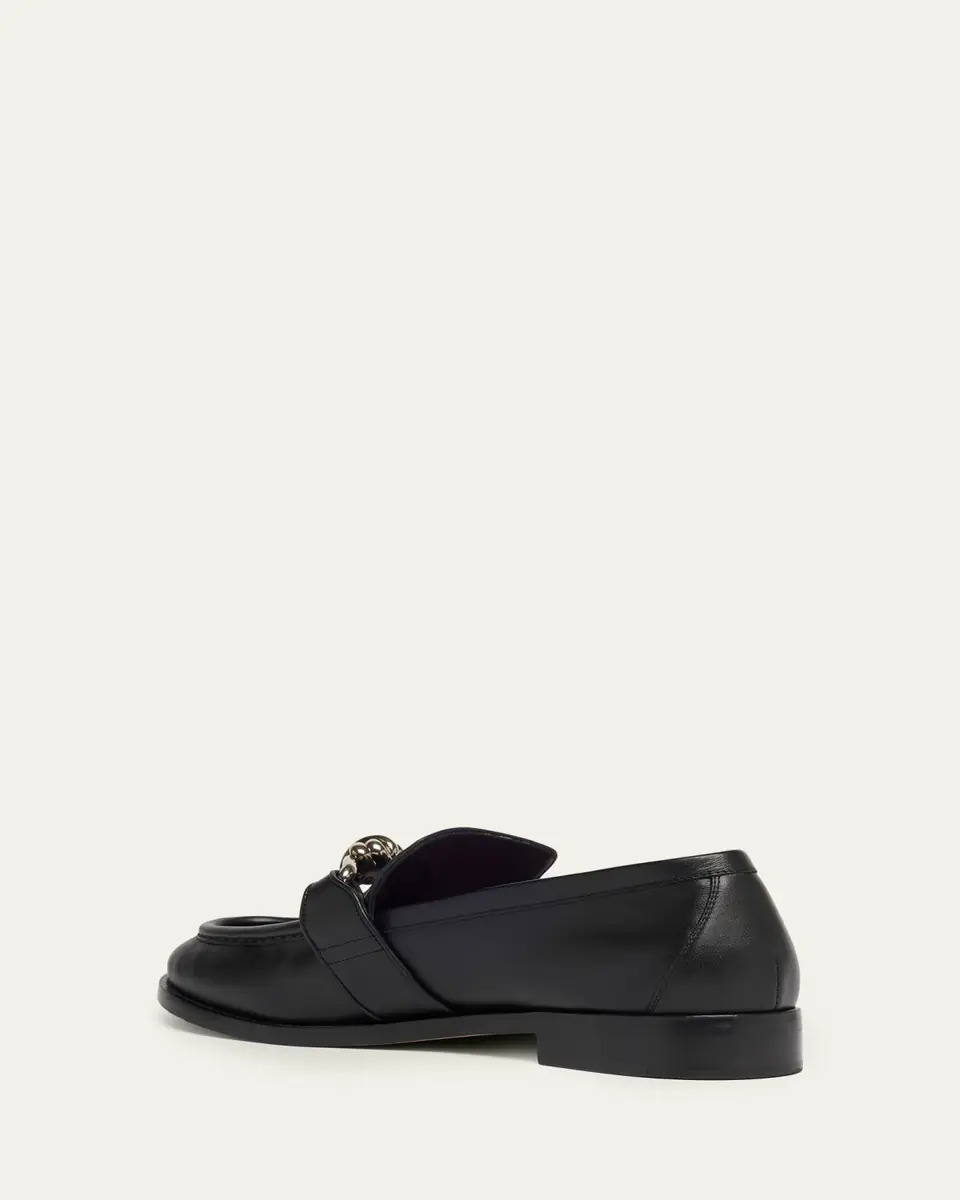 Bottega Veneta Men's Astaire Metallic Knot Napa Loafers | Thumbnail 4 Bottega Veneta Men's Astaire Metallic Knot Napa Loafers | Thumbnail 4