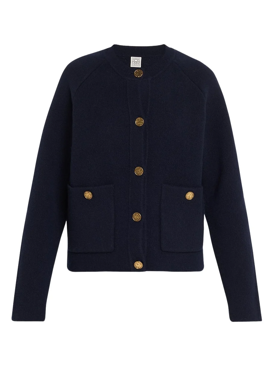 TOTEME Hammered Button Cardigan