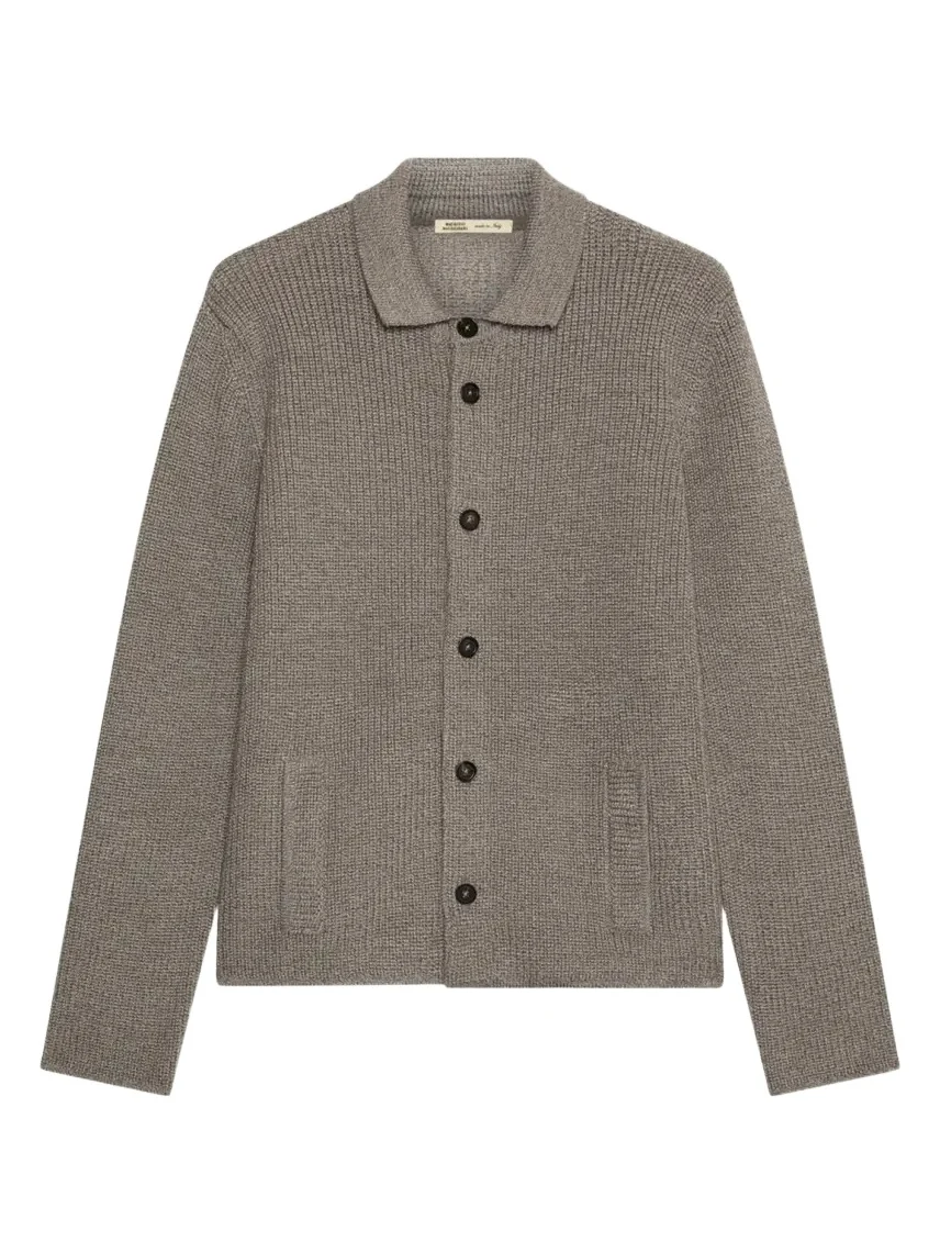 Baldassari Men's Brenta Virgin Wool Knit Overshirt
