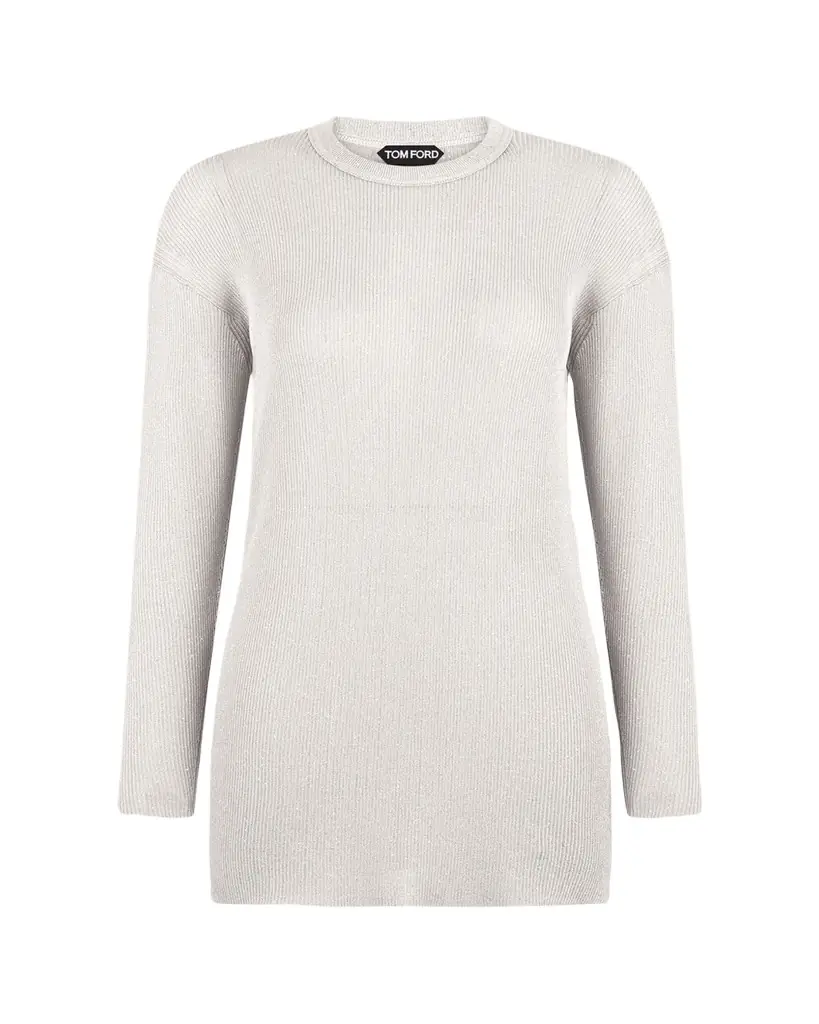 TOM FORD Paillette Rib Knit Tunic Top | Image 1 TOM FORD Paillette Rib Knit Tunic Top | Image 1
