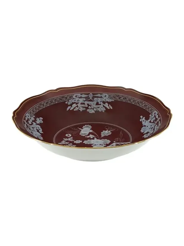 GINORI 1735 Oriente Italiano Castagna Deep Round Serving Bowl