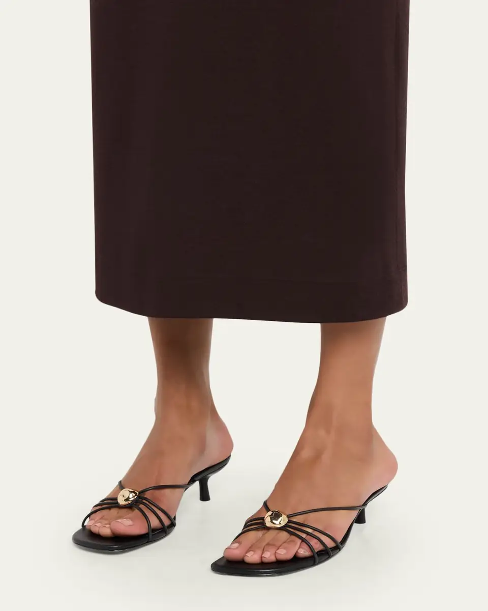 SIMKHAI Amaya Strappy Leather Kitten-Heel Sandals | Thumbnail 2 SIMKHAI Amaya Strappy Leather Kitten-Heel Sandals | Thumbnail 2