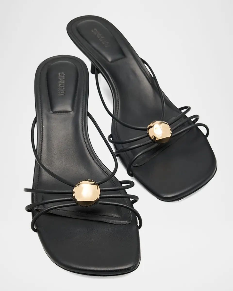 SIMKHAI Amaya Strappy Leather Kitten-Heel Sandals | Thumbnail 9 SIMKHAI Amaya Strappy Leather Kitten-Heel Sandals | Thumbnail 9
