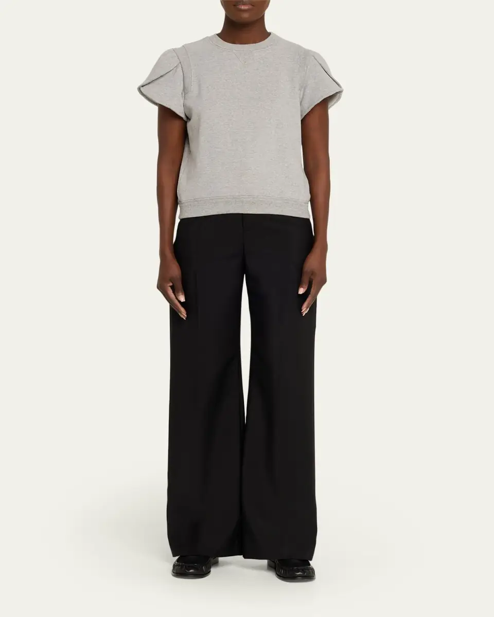 3.1 Phillip Lim French Terry Tulip-Sleeve Sweatshirt | Thumbnail 2
