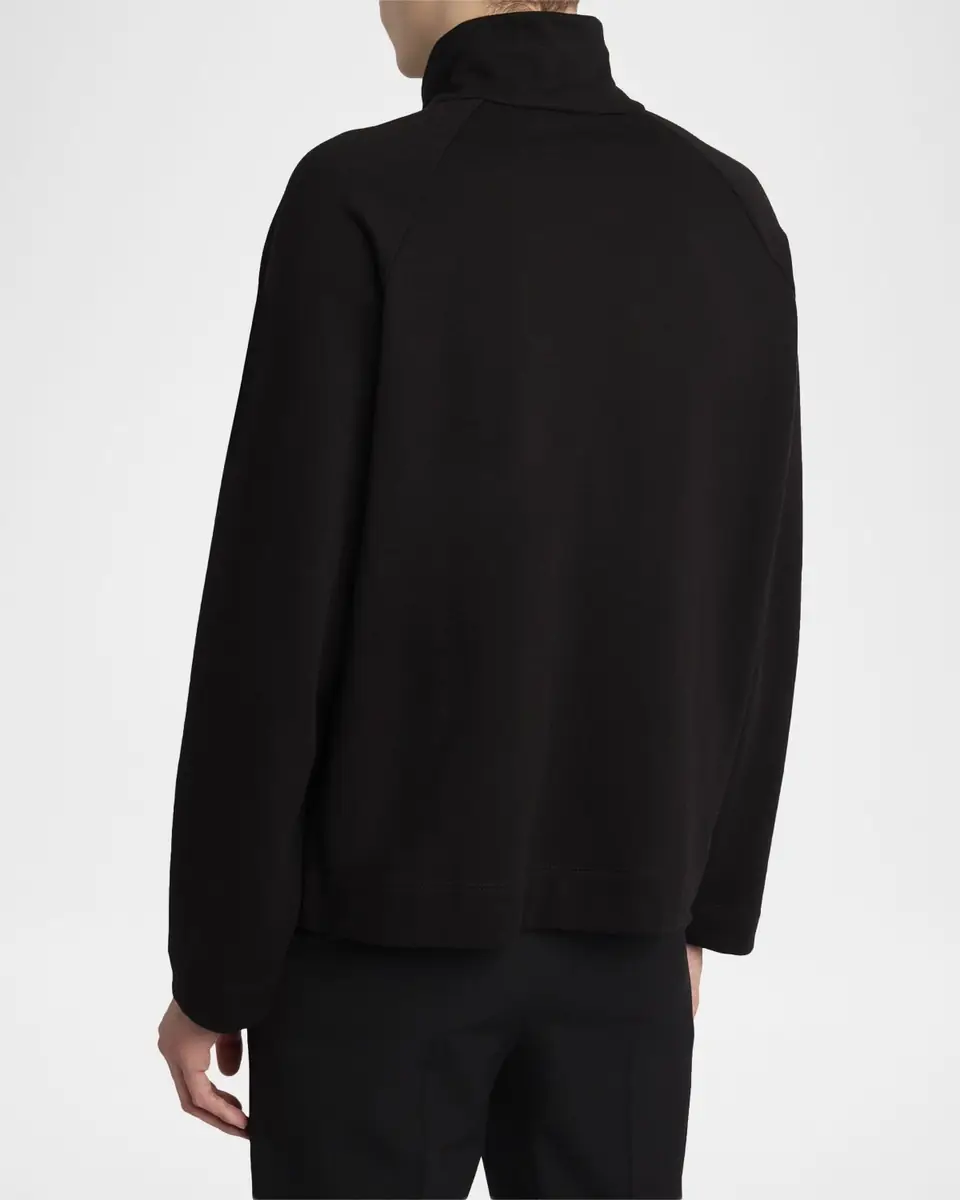 The Row Men's Gallagher Cotton and Cashmere Funnel-Neck Sweater | Thumbnail 2 The Row Men's Gallagher Cotton and Cashmere Funnel-Neck Sweater | Thumbnail 2
