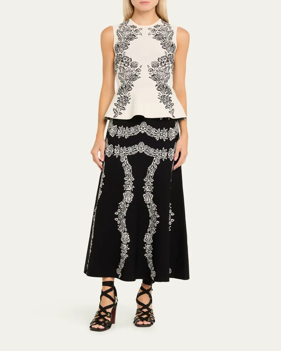 Ulla Johnson Vanna Jacquard Peplum Tank Top | Thumbnail 2 Ulla Johnson Vanna Jacquard Peplum Tank Top | Thumbnail 2