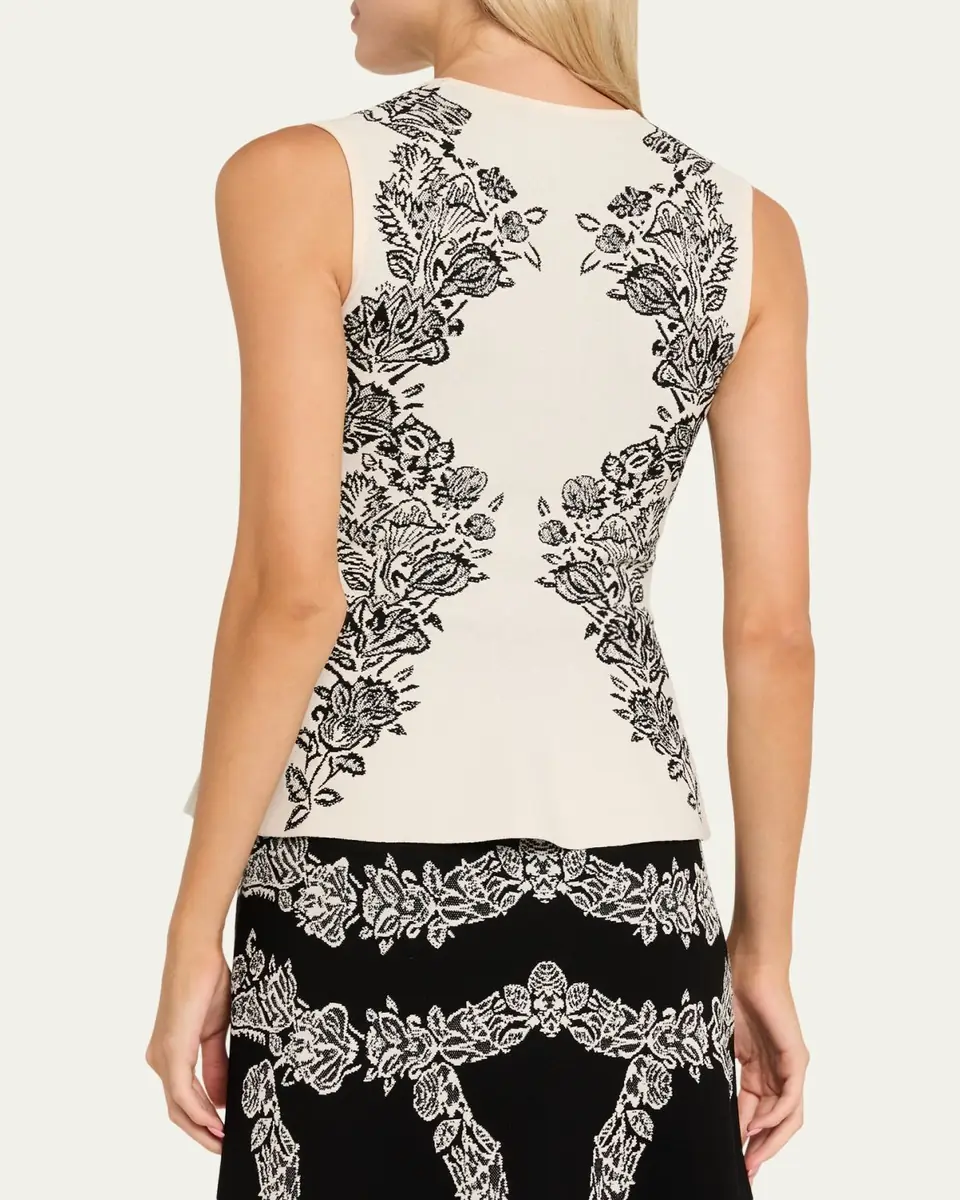Ulla Johnson Vanna Jacquard Peplum Tank Top | Thumbnail 3 Ulla Johnson Vanna Jacquard Peplum Tank Top | Thumbnail 3