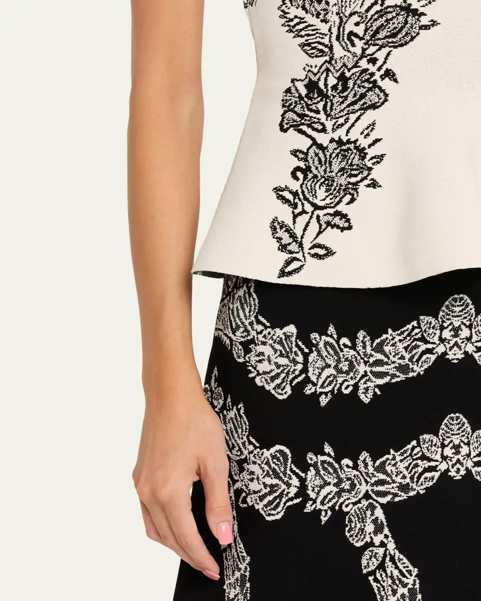 Ulla Johnson Vanna Jacquard Peplum Tank Top | Thumbnail 5 Ulla Johnson Vanna Jacquard Peplum Tank Top | Thumbnail 5