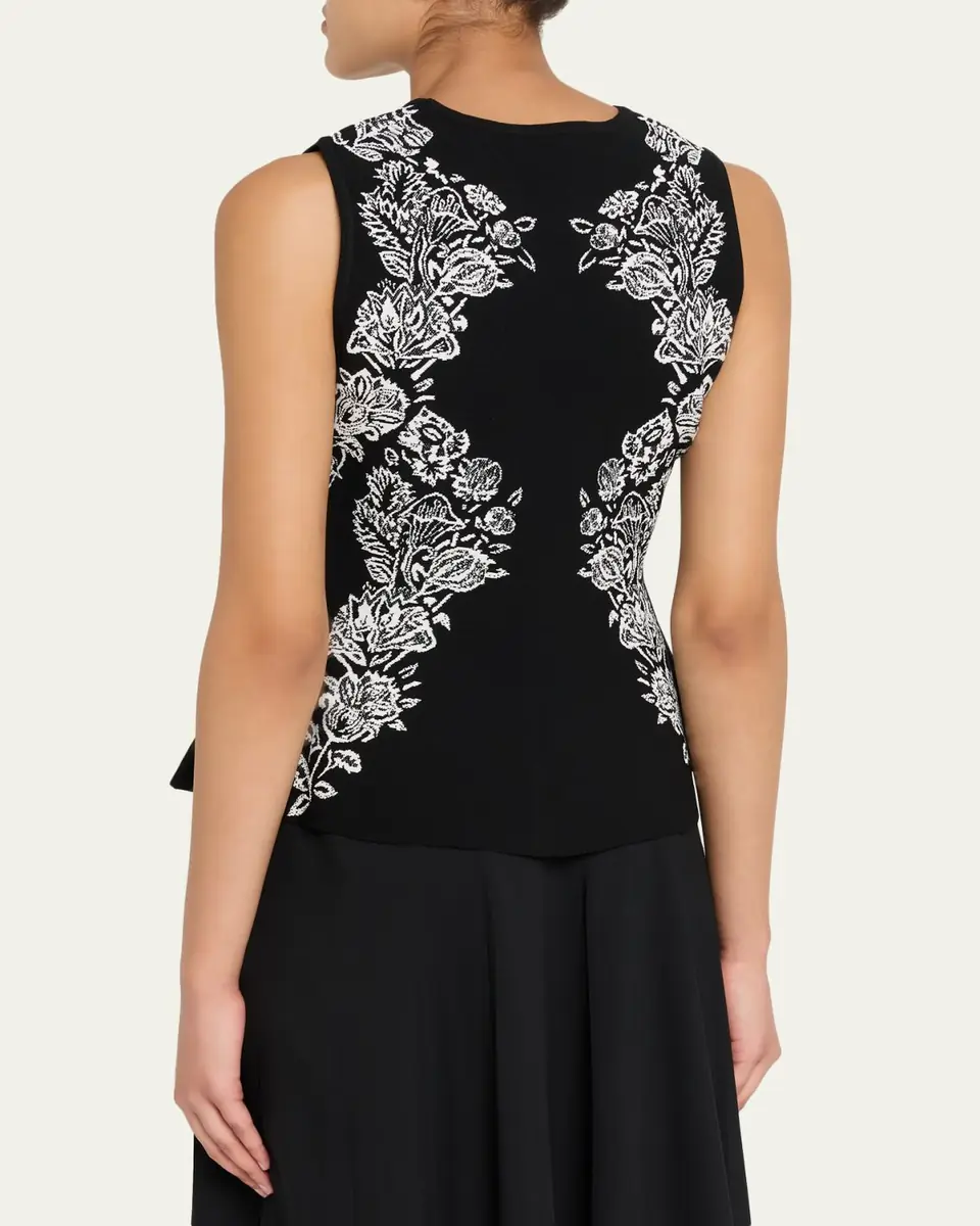Ulla Johnson Vanna Jacquard Peplum Tank Top | Thumbnail 7 Ulla Johnson Vanna Jacquard Peplum Tank Top | Thumbnail 7