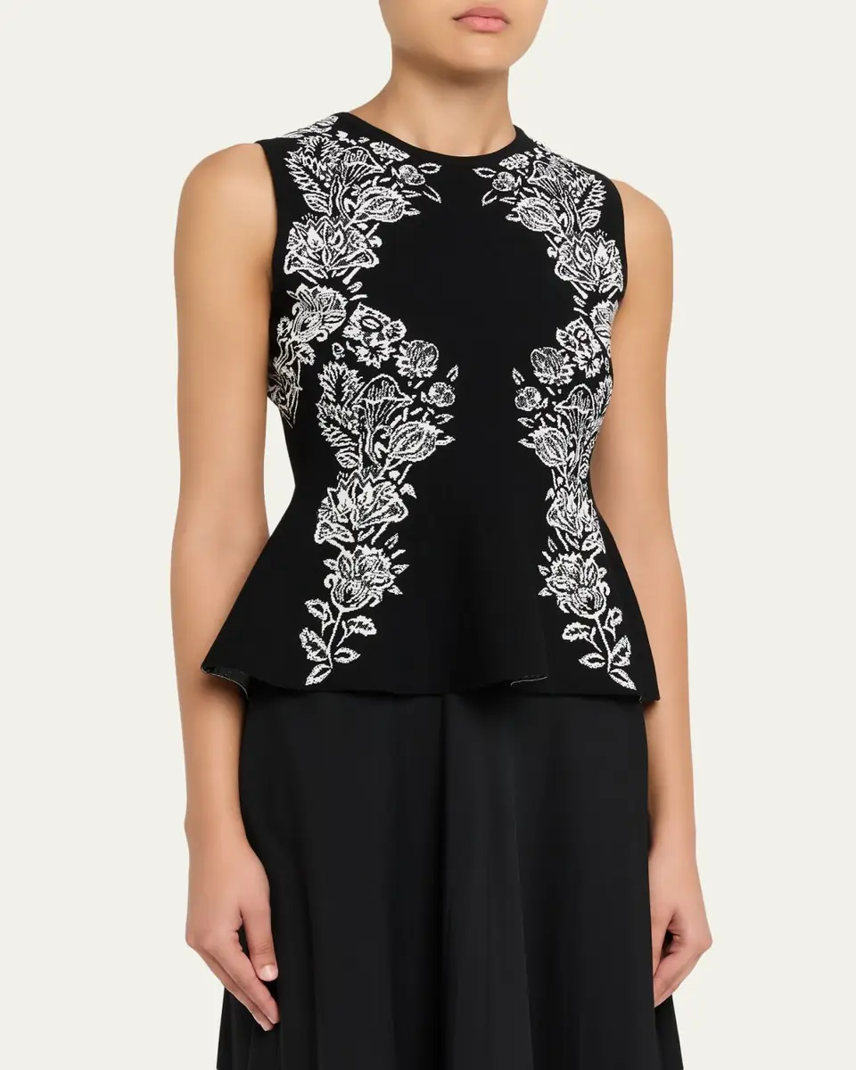 Ulla Johnson Vanna Jacquard Peplum Tank Top | Thumbnail 8 Ulla Johnson Vanna Jacquard Peplum Tank Top | Thumbnail 8