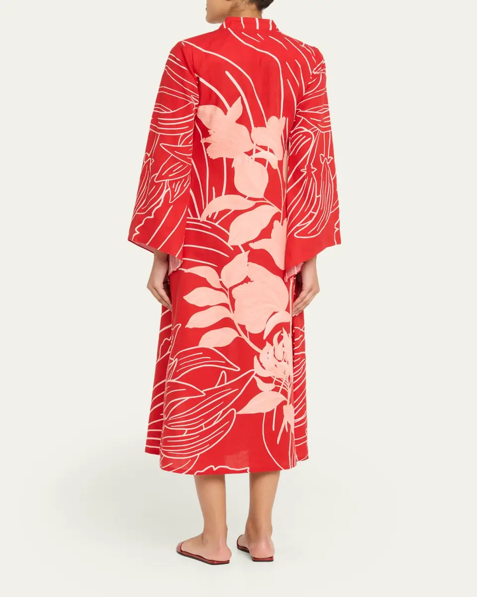 VERANDAH Wild Tulip Linen-Cotton Tunic | Thumbnail 3 VERANDAH Wild Tulip Linen-Cotton Tunic | Thumbnail 3