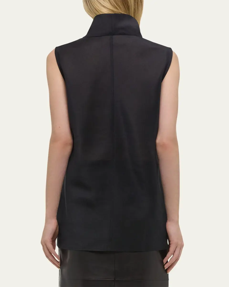 Helmut Lang Organza Cowl-Neck Shell Top | Thumbnail 3