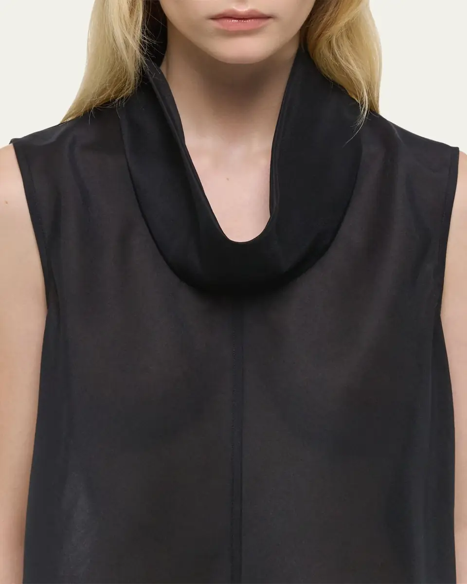 Helmut Lang Organza Cowl-Neck Shell Top | Thumbnail 5
