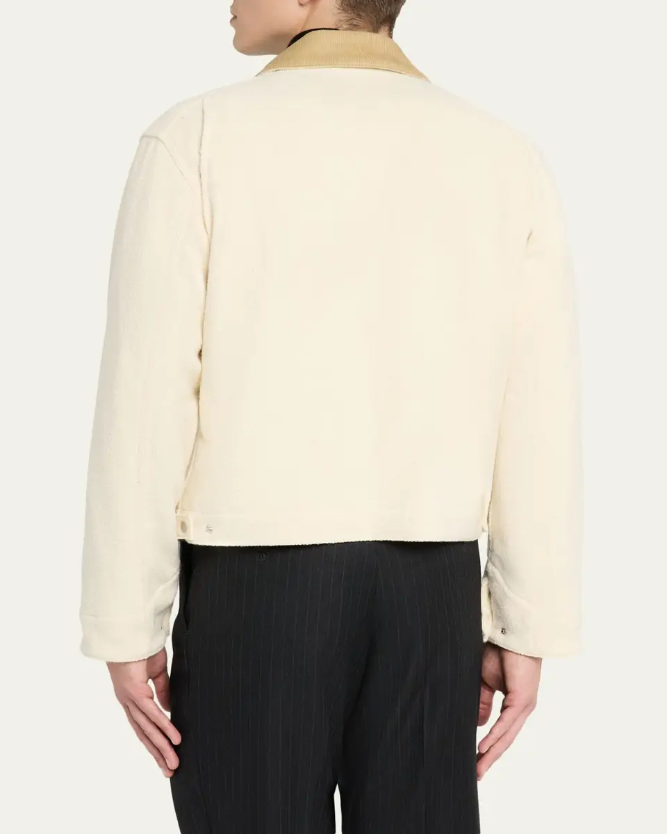 AURALEE Men's Blouson Tweed Zip Jacket | Thumbnail 3