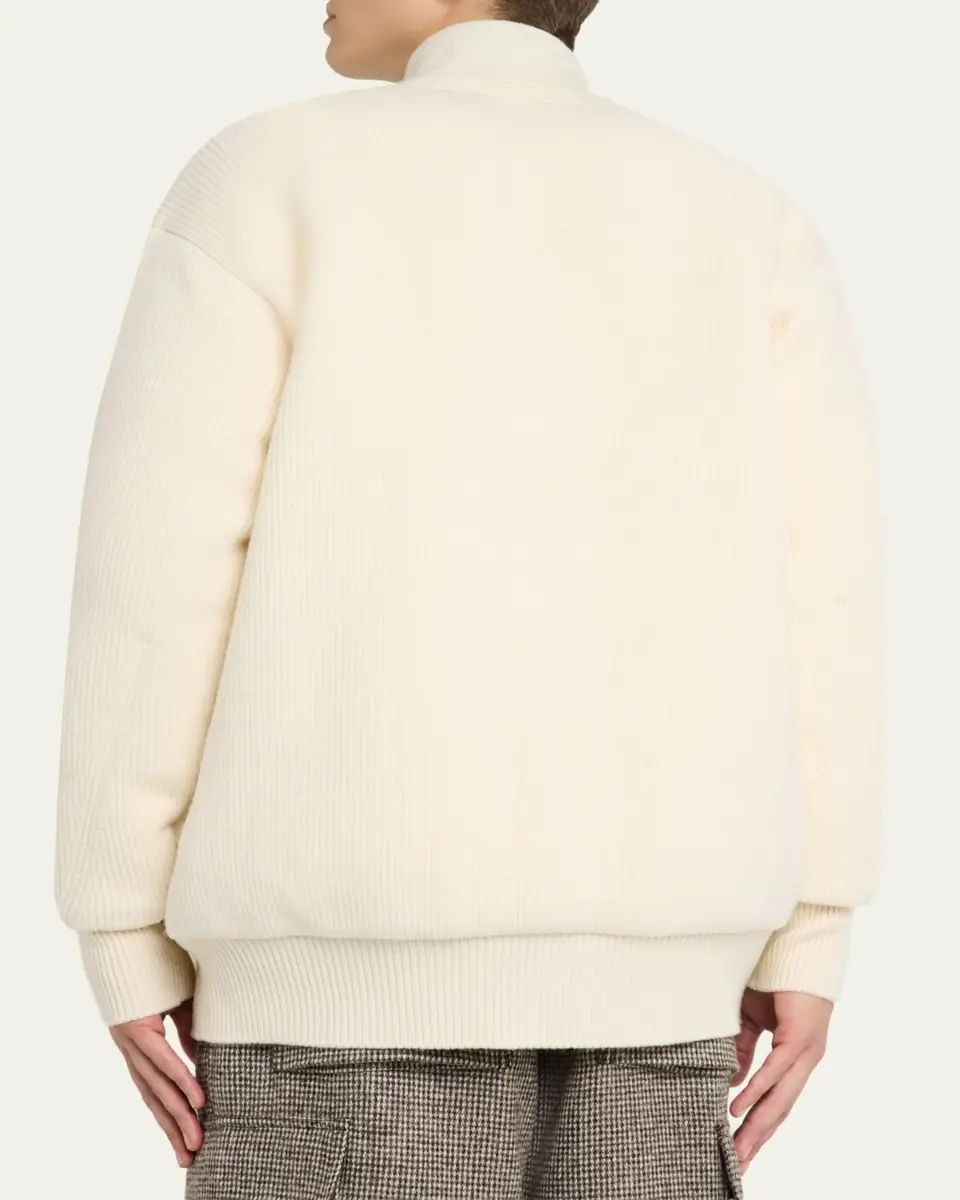 Moncler Genius x JIL SANDER Men's Wool Rib Cardigan | Thumbnail 3 Moncler Genius x JIL SANDER Men's Wool Rib Cardigan | Thumbnail 3