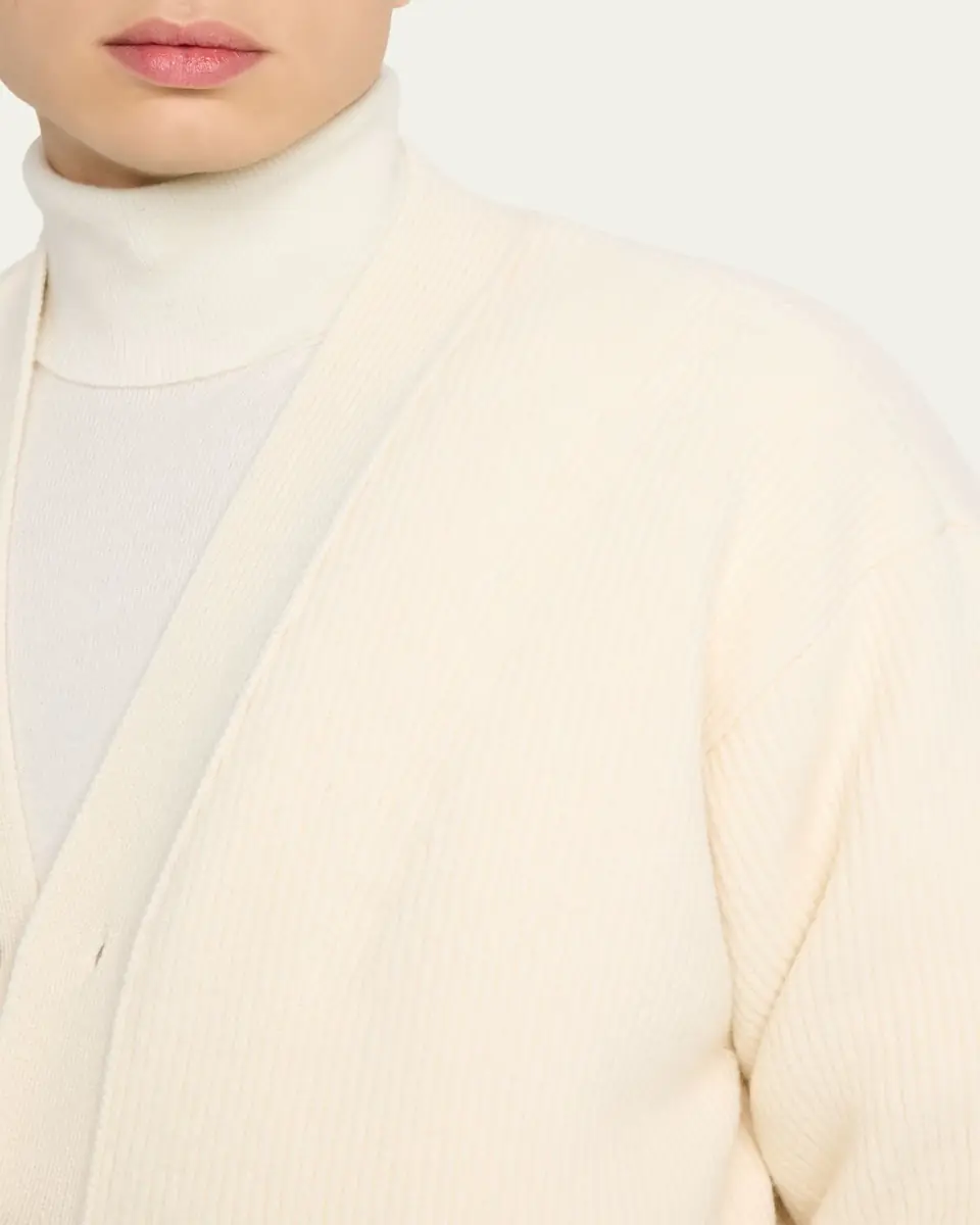 Moncler Genius x JIL SANDER Men's Wool Rib Cardigan | Thumbnail 5 Moncler Genius x JIL SANDER Men's Wool Rib Cardigan | Thumbnail 5