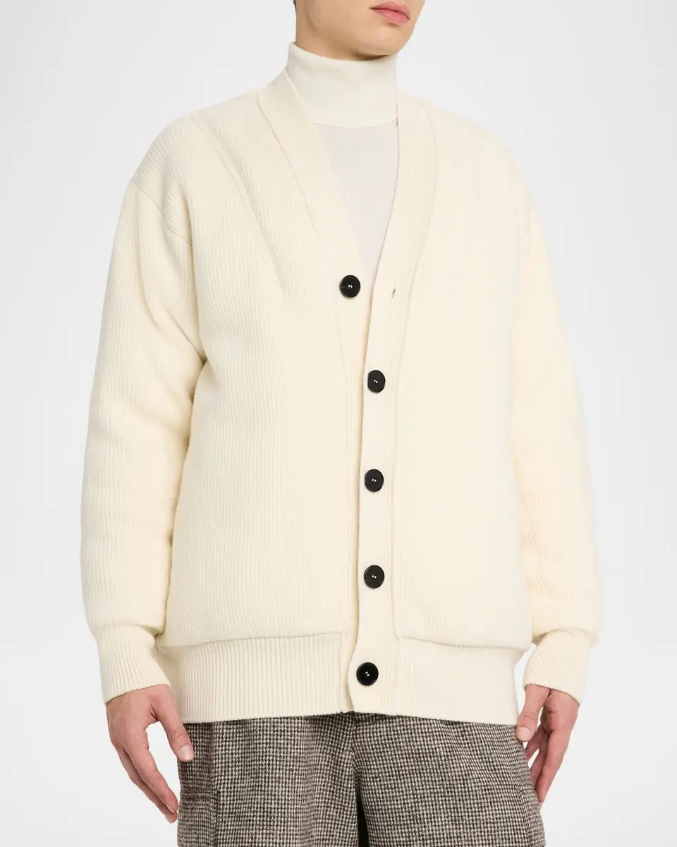 Moncler Genius x JIL SANDER Men's Wool Rib Cardigan | Thumbnail 8 Moncler Genius x JIL SANDER Men's Wool Rib Cardigan | Thumbnail 8
