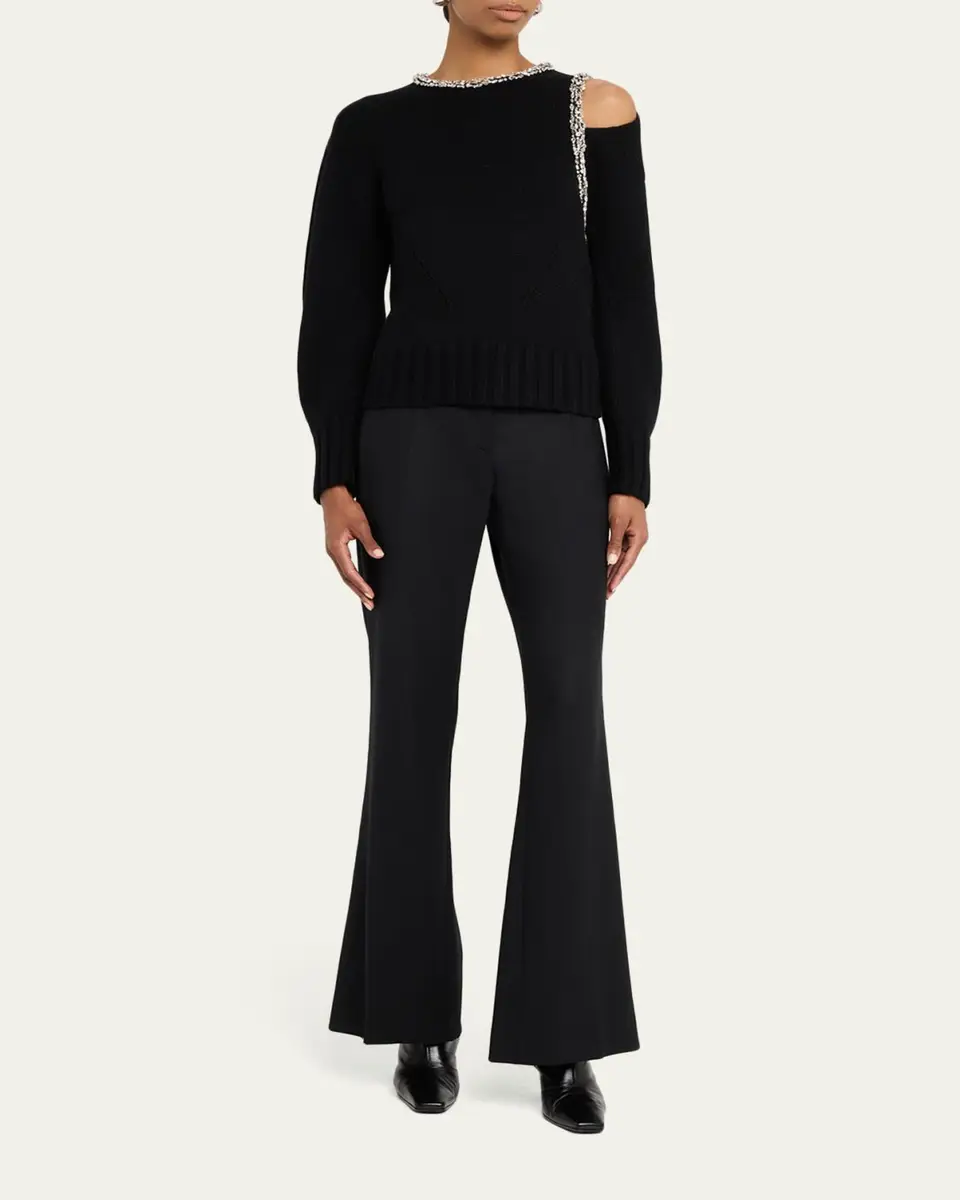 SIMKHAI Monroe Embellished Cut-Out Sweater | Thumbnail 2