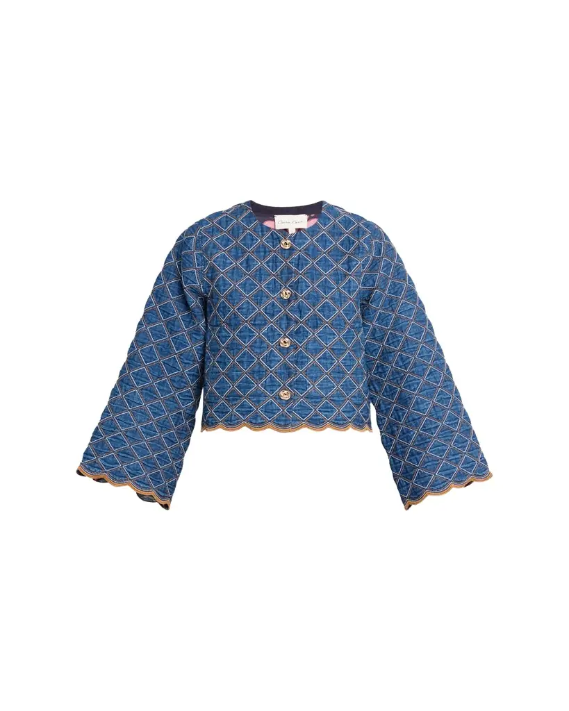 Cara Cara Marvis Quilted Denim Jacket | Image 1 Cara Cara Marvis Quilted Denim Jacket | Image 1