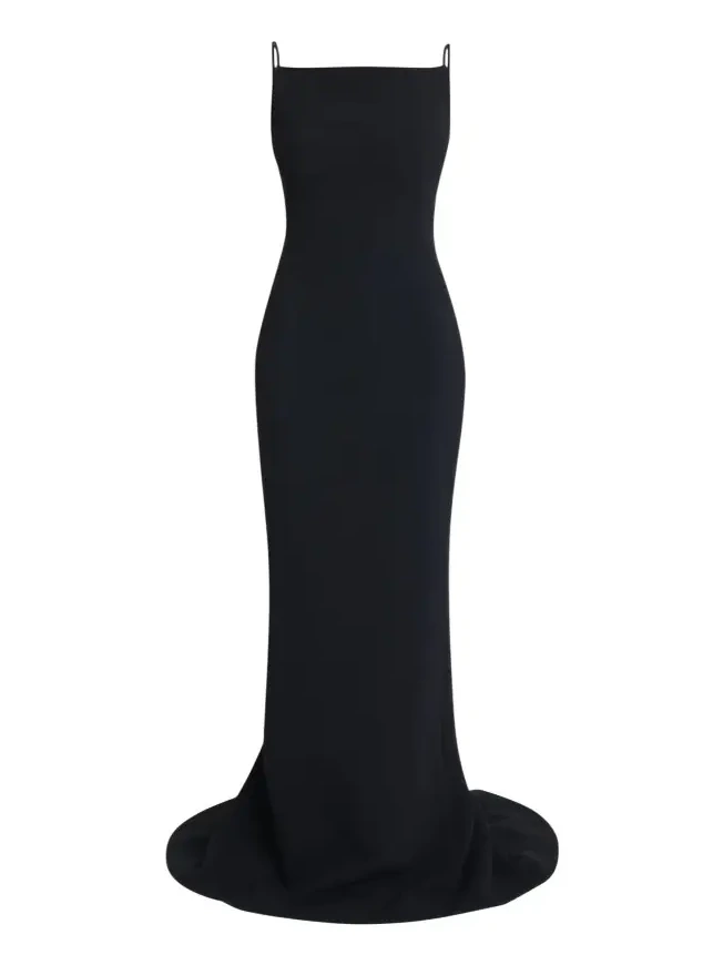 Square-Neck Trumpet Gown