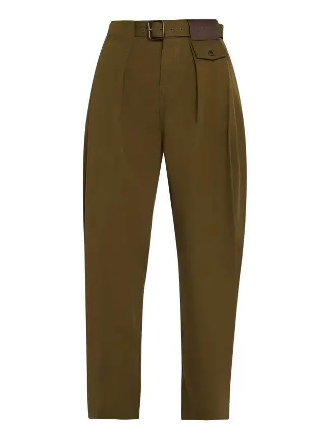 Loewe Cotton and Silk Straight-Leg Trousers